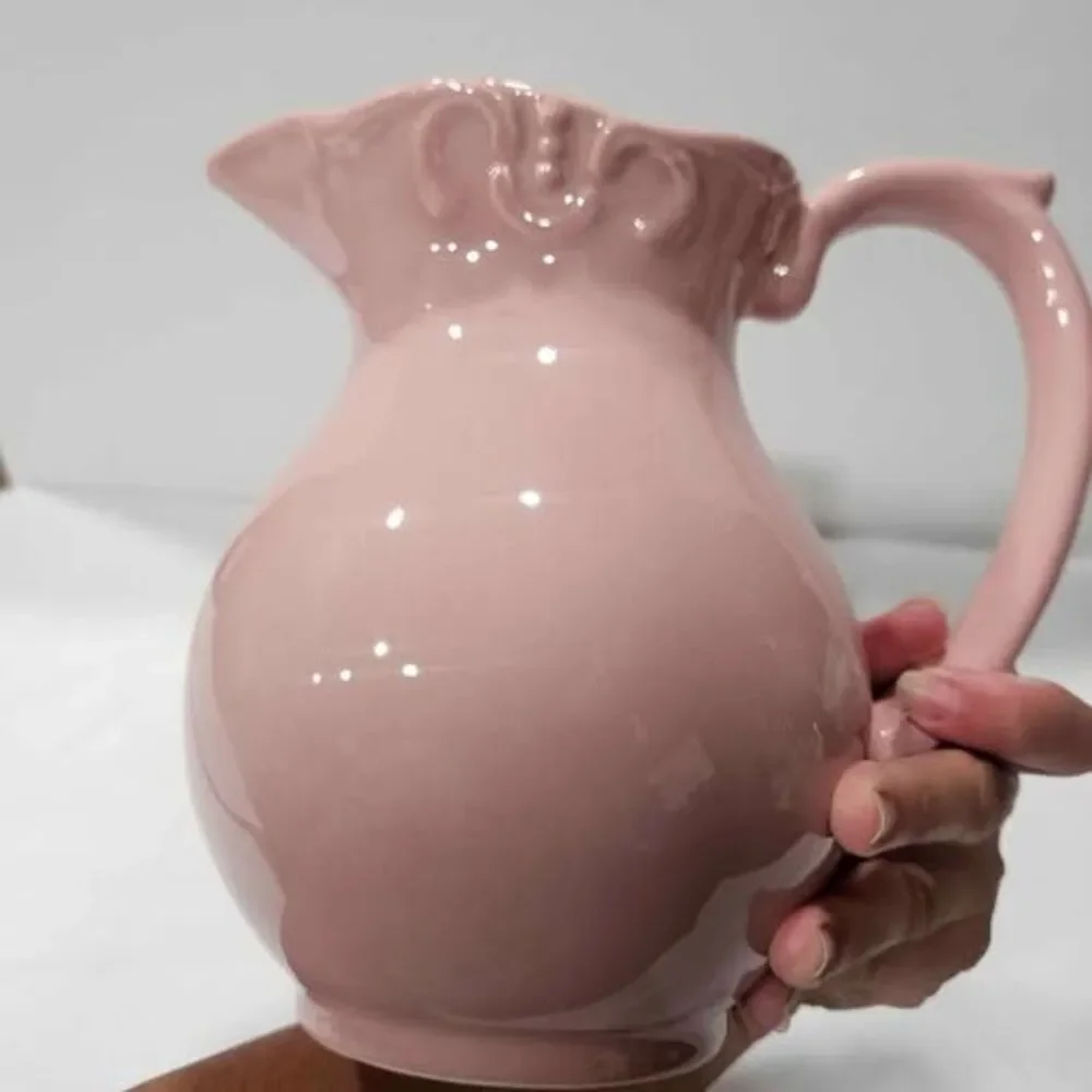 Frutugoso Portugal pink ceramic pitcher